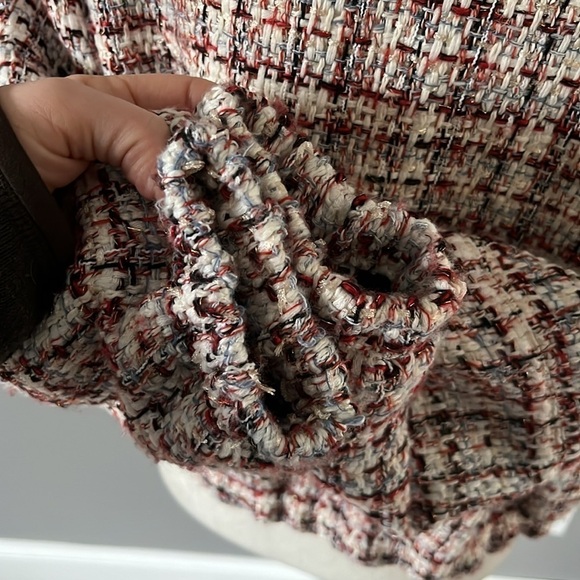 Apparis  Dolly Bomber Coastal Tweed with Vegan Leather Trim - Picture 10 of 14